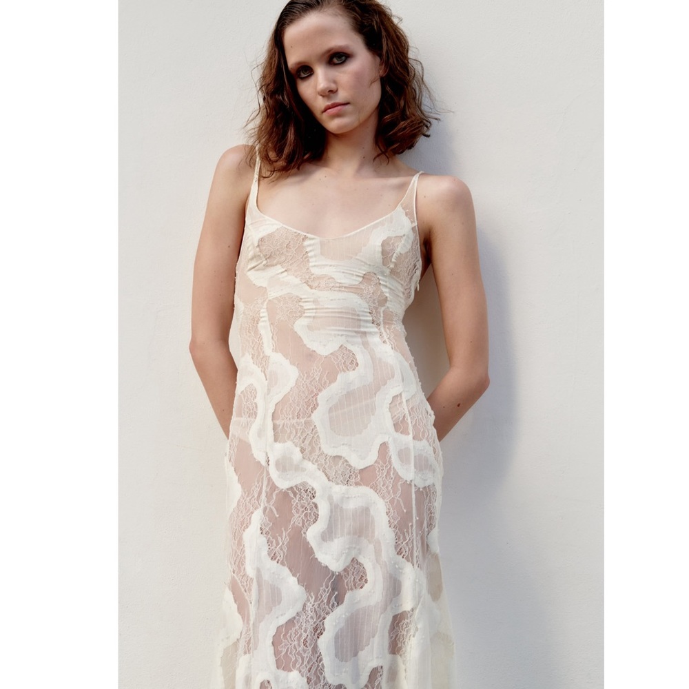 Zara LONG SLIP DRESS - Picture 13 of 16